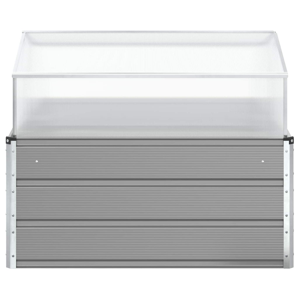 vidaXL Donica Jasnoszary 100 x 100 x 77 cm Stal Galwanizowana