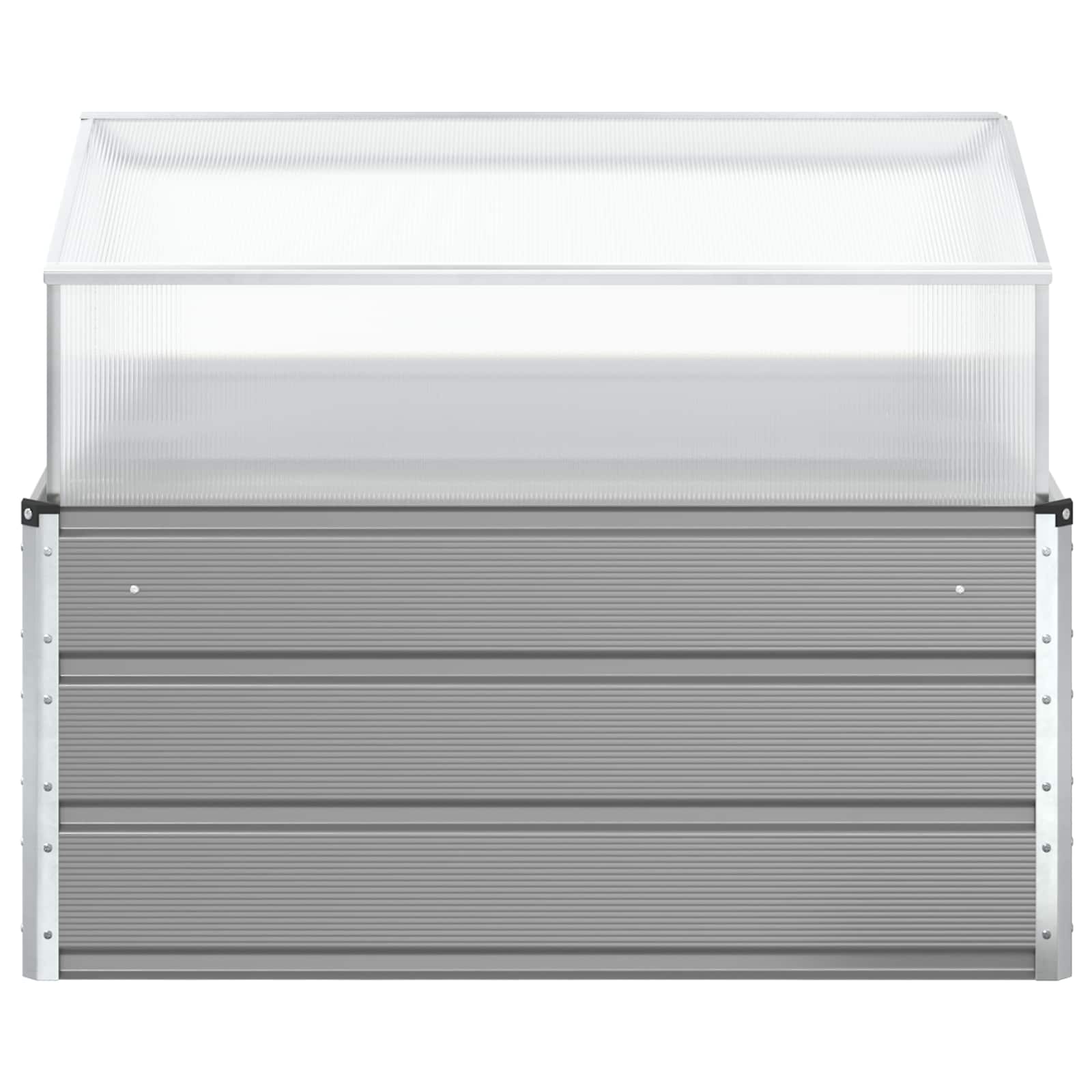 vidaXL Donica Jasnoszary 100 x 100 x 77 cm Stal Galwanizowana
