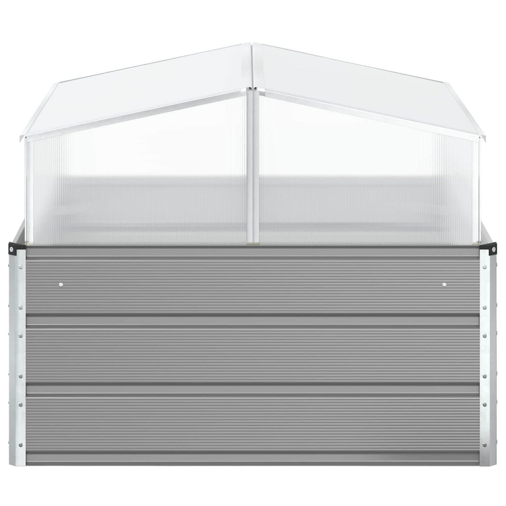 vidaXL Donica Jasnoszary 100 x 100 x 77 cm Stal Galwanizowana