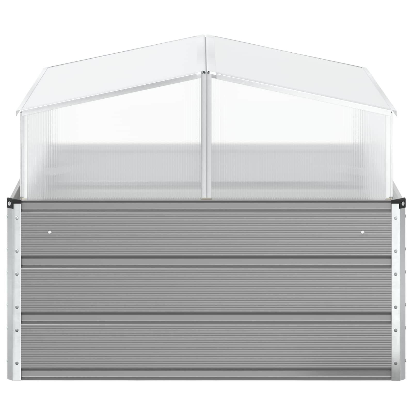 vidaXL Donica Jasnoszary 100 x 100 x 77 cm Stal Galwanizowana