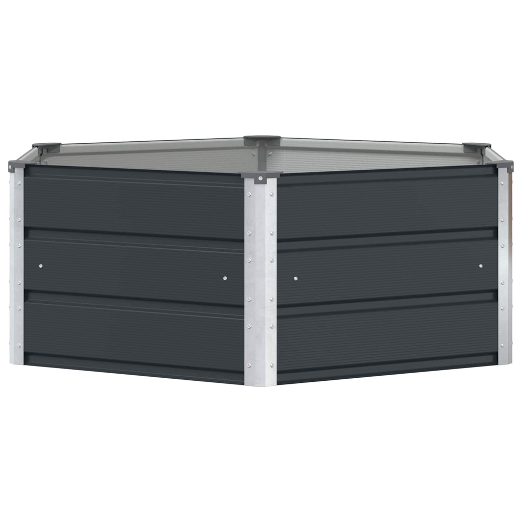 vidaXL Donica Antracyt 129 x 129 x 45 cm Stal