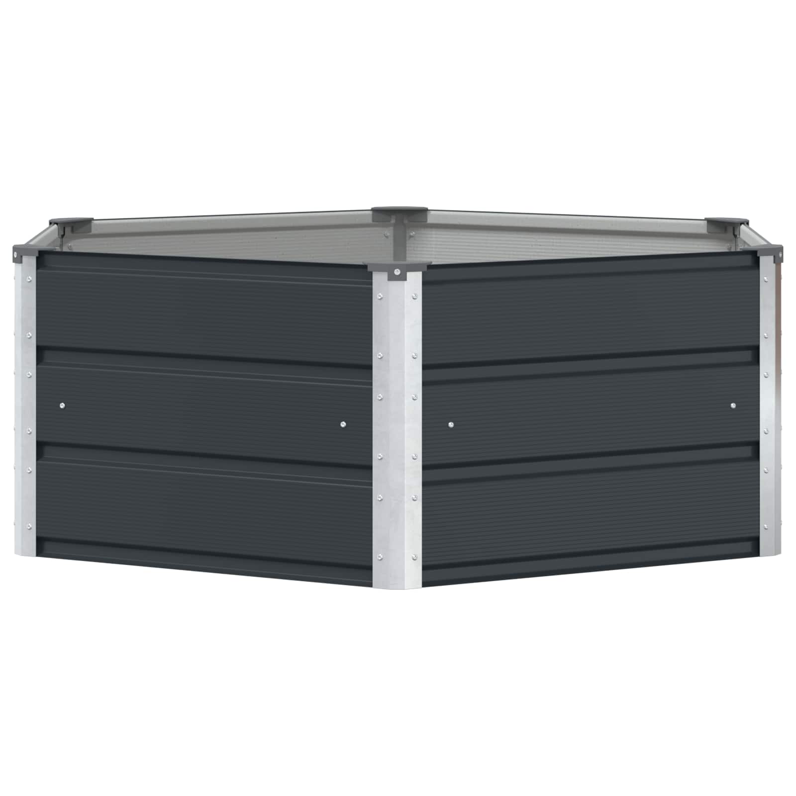 vidaXL Donica Antracyt 129 x 129 x 45 cm Stal