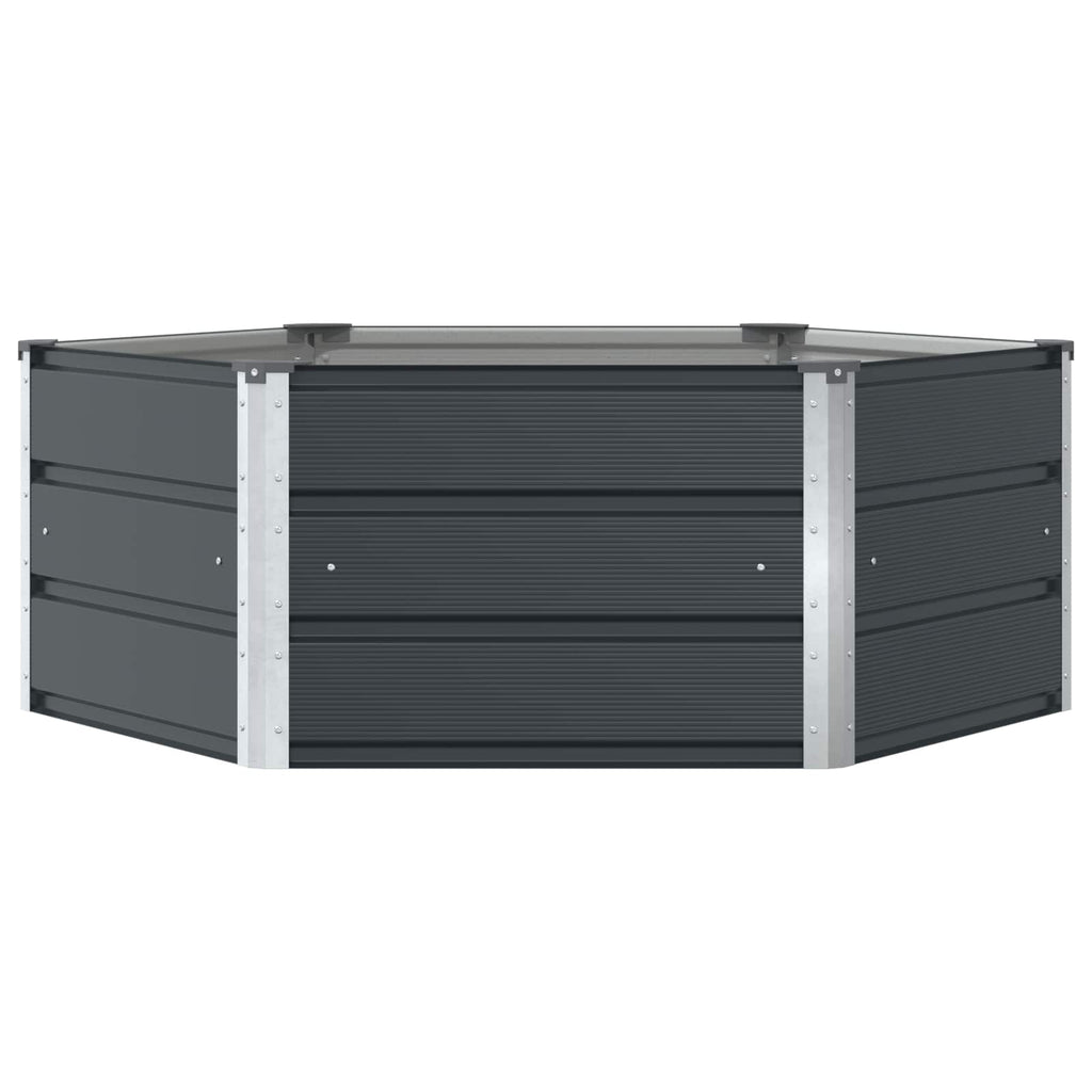 vidaXL Donica Antracyt 129 x 129 x 45 cm Stal
