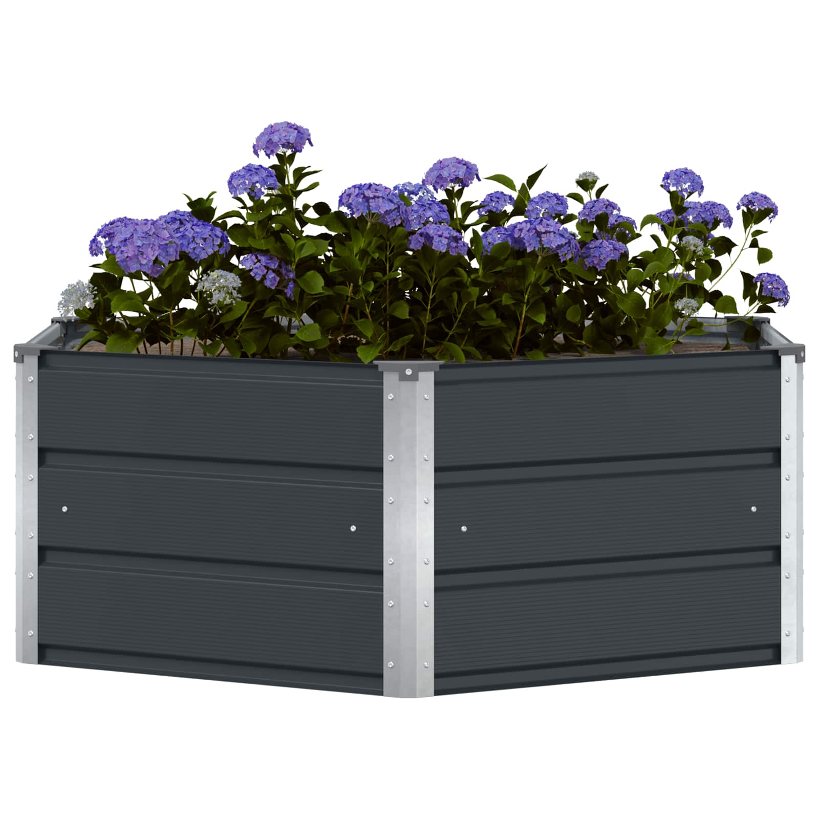 vidaXL Donica Antracyt 129 x 129 x 45 cm Stal