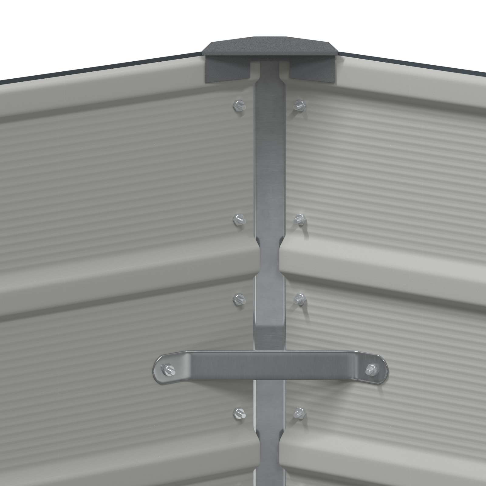 vidaXL Donica Antracyt 129 x 129 x 75 cm Stal