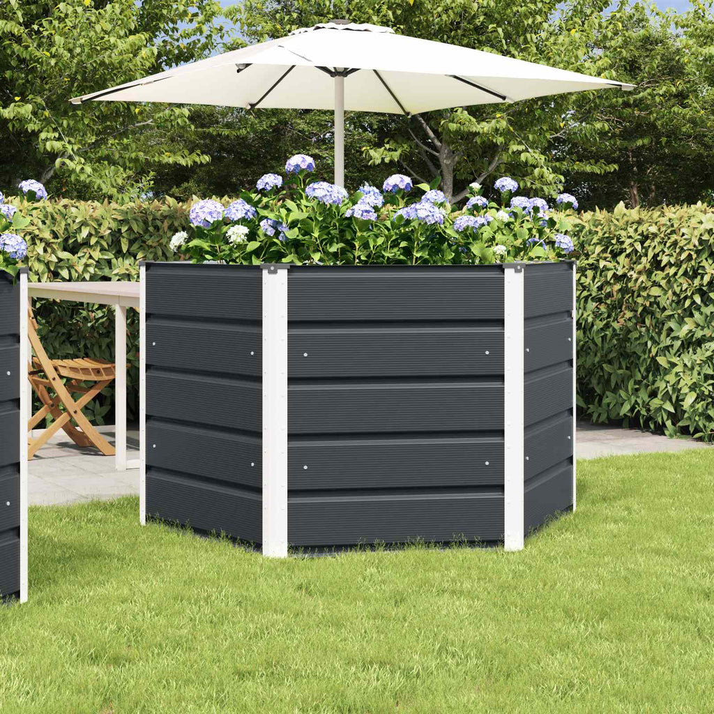 vidaXL Donica Antracyt 129 x 129 x 75 cm Stal