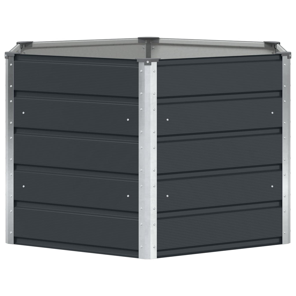 vidaXL Donica Antracyt 129 x 129 x 75 cm Stal