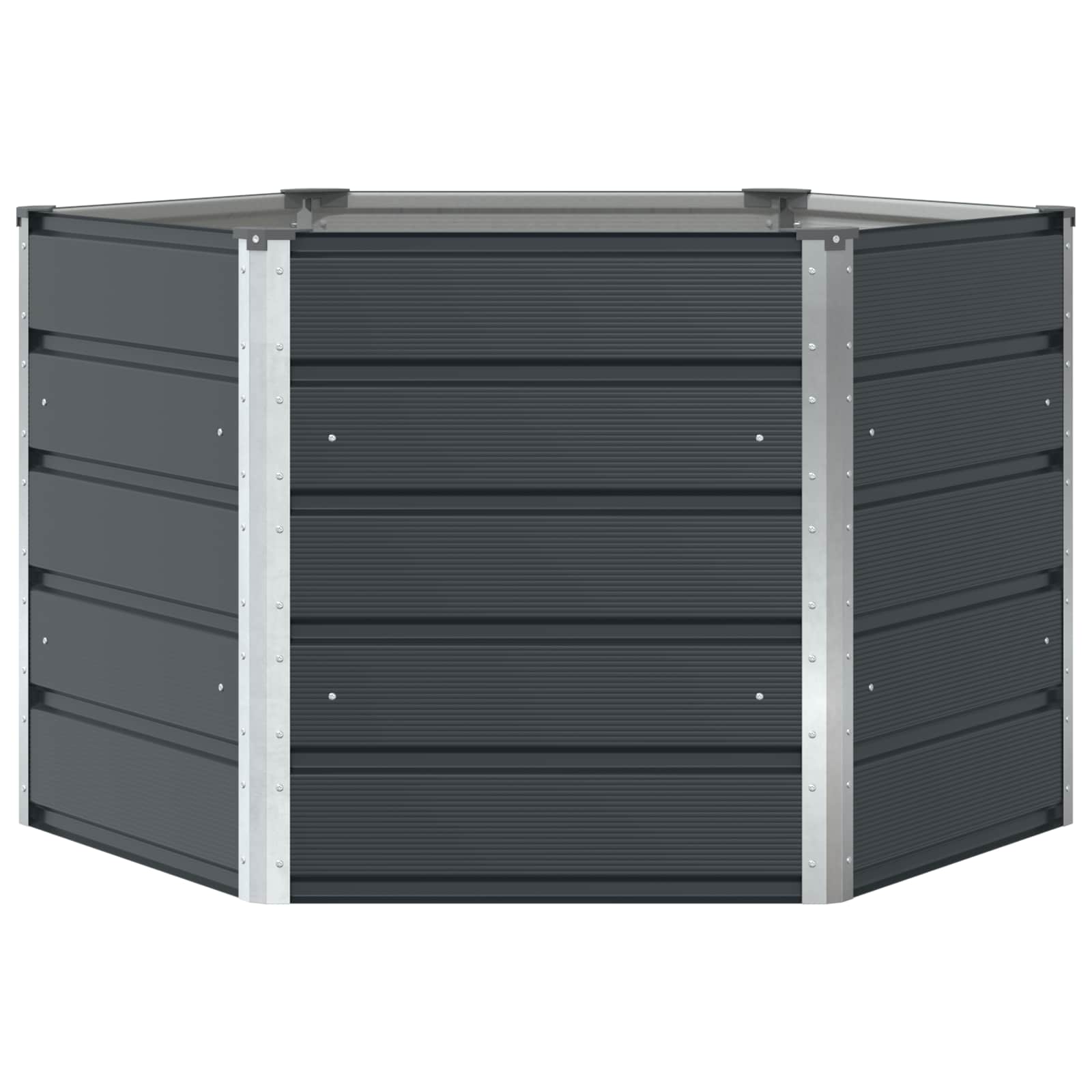 vidaXL Donica Antracyt 129 x 129 x 75 cm Stal