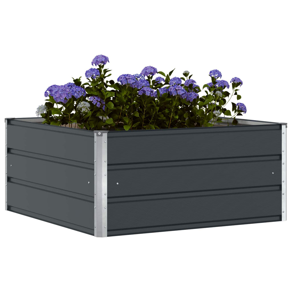 vidaXL Donica Antracyt 100 x 100 x 45 cm Stal