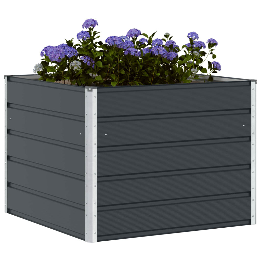 vidaXL Donica Antracyt 100 x 100 x 75 cm Stal