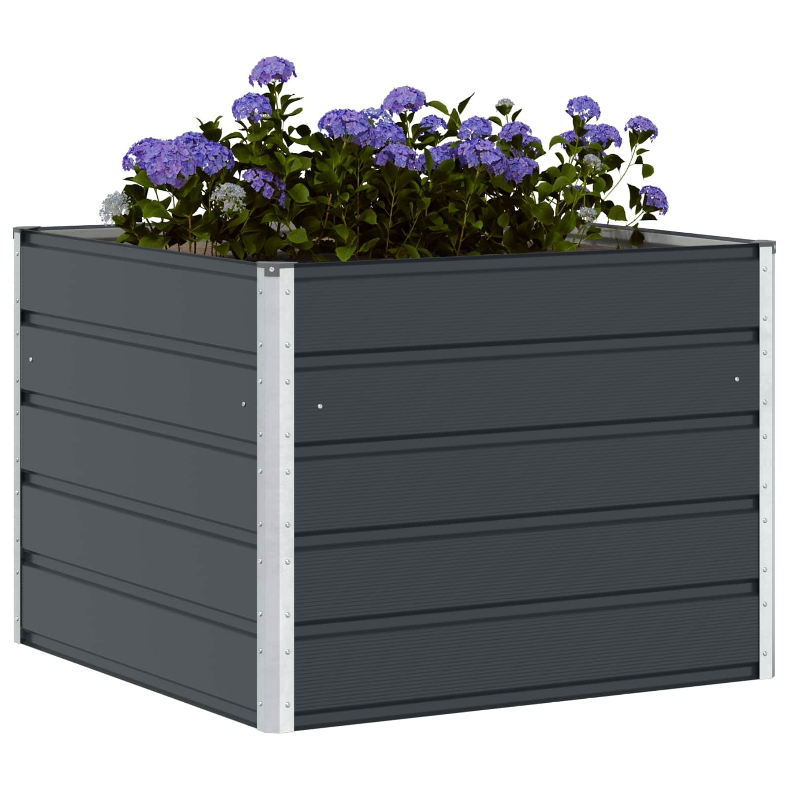 vidaXL Donica Antracyt 100 x 100 x 75 cm Stal