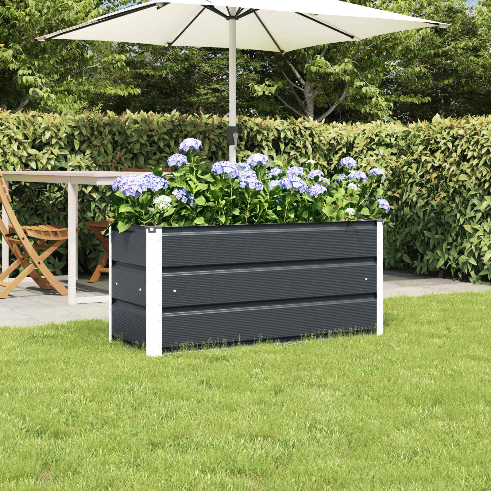 vidaXL Donica Antracyt 100 x 40 x 45 cm Stal