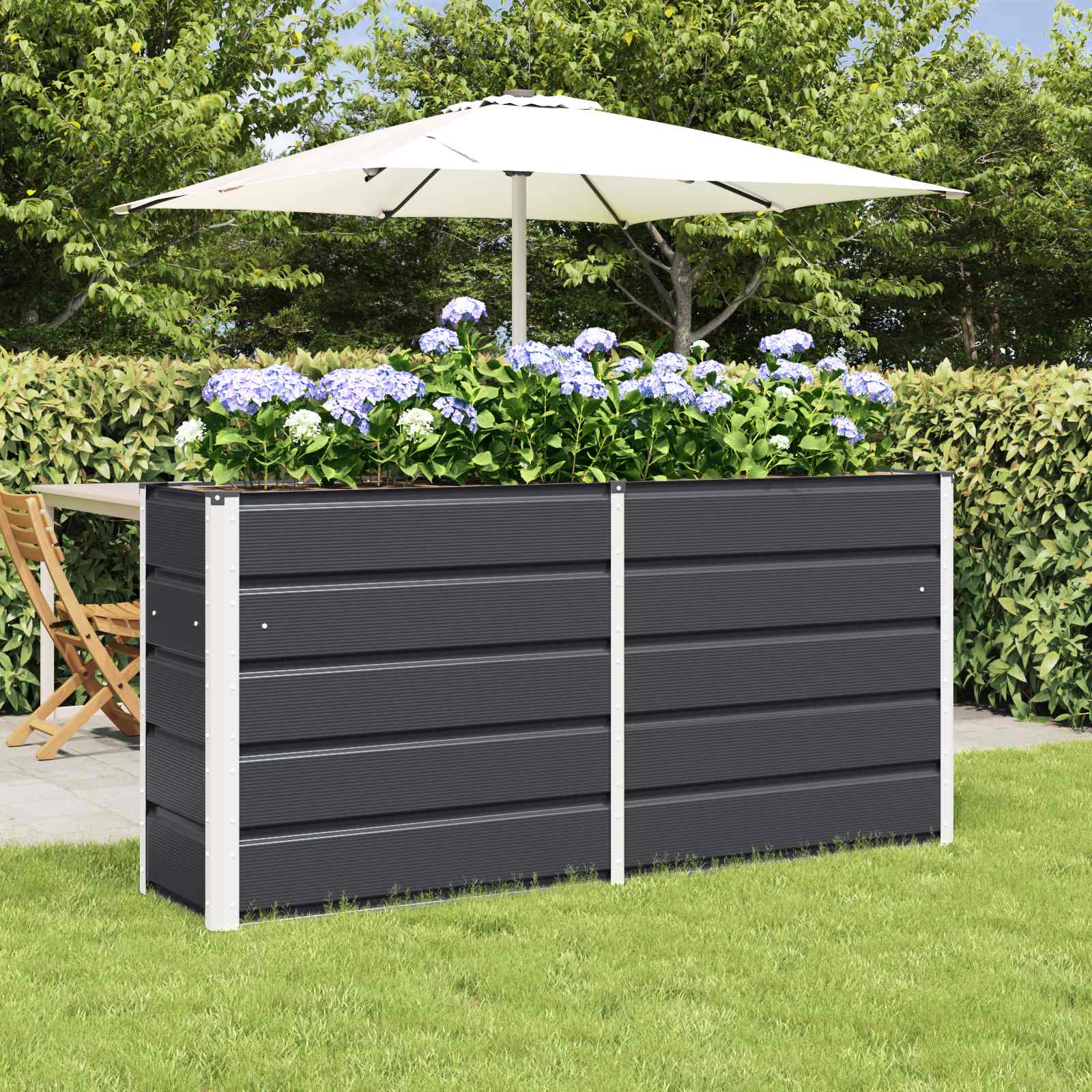 vidaXL Donica Antracyt 160 x 40 x 75 cm Stal