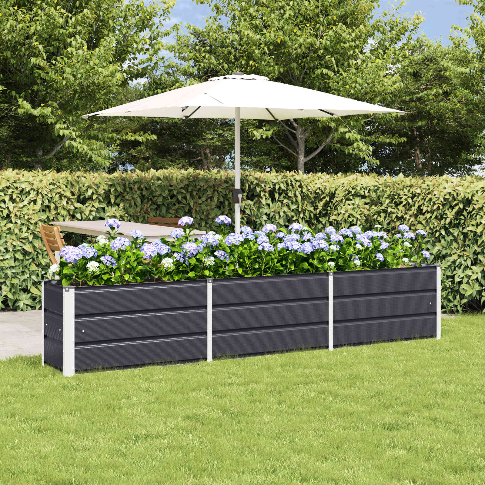 vidaXL Donica Antracyt 240 x 40 x 45 cm Stal