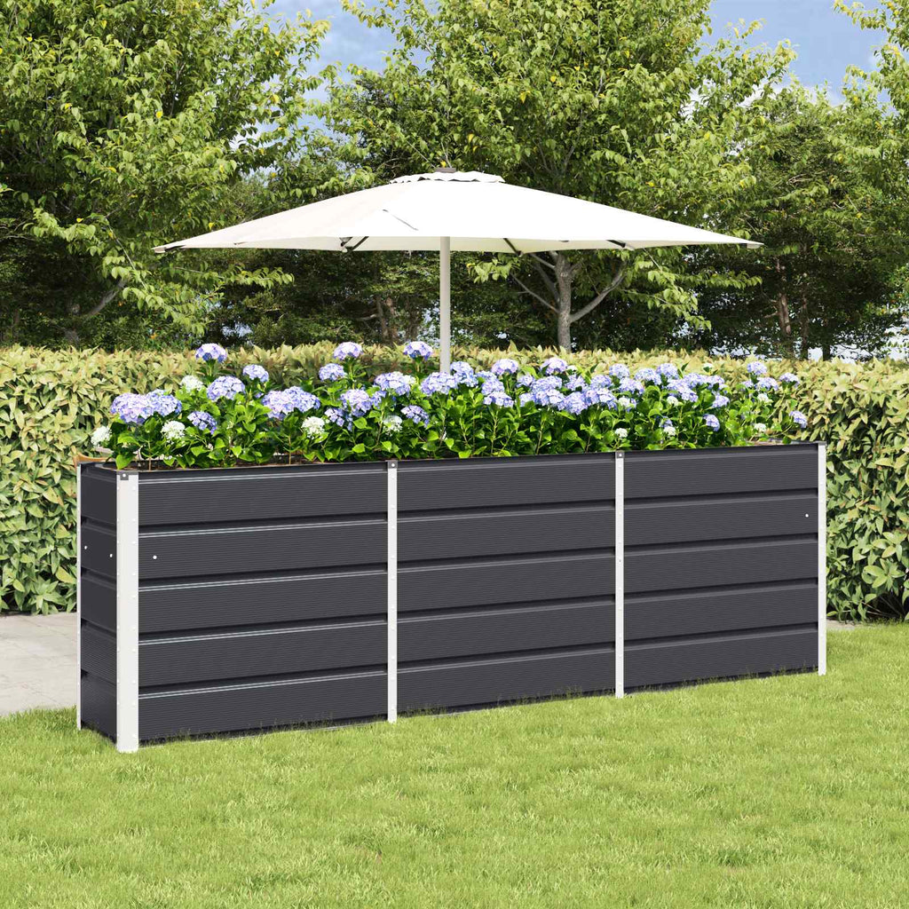 vidaXL Donica Antracyt 240 x 40 x 75 cm Stal