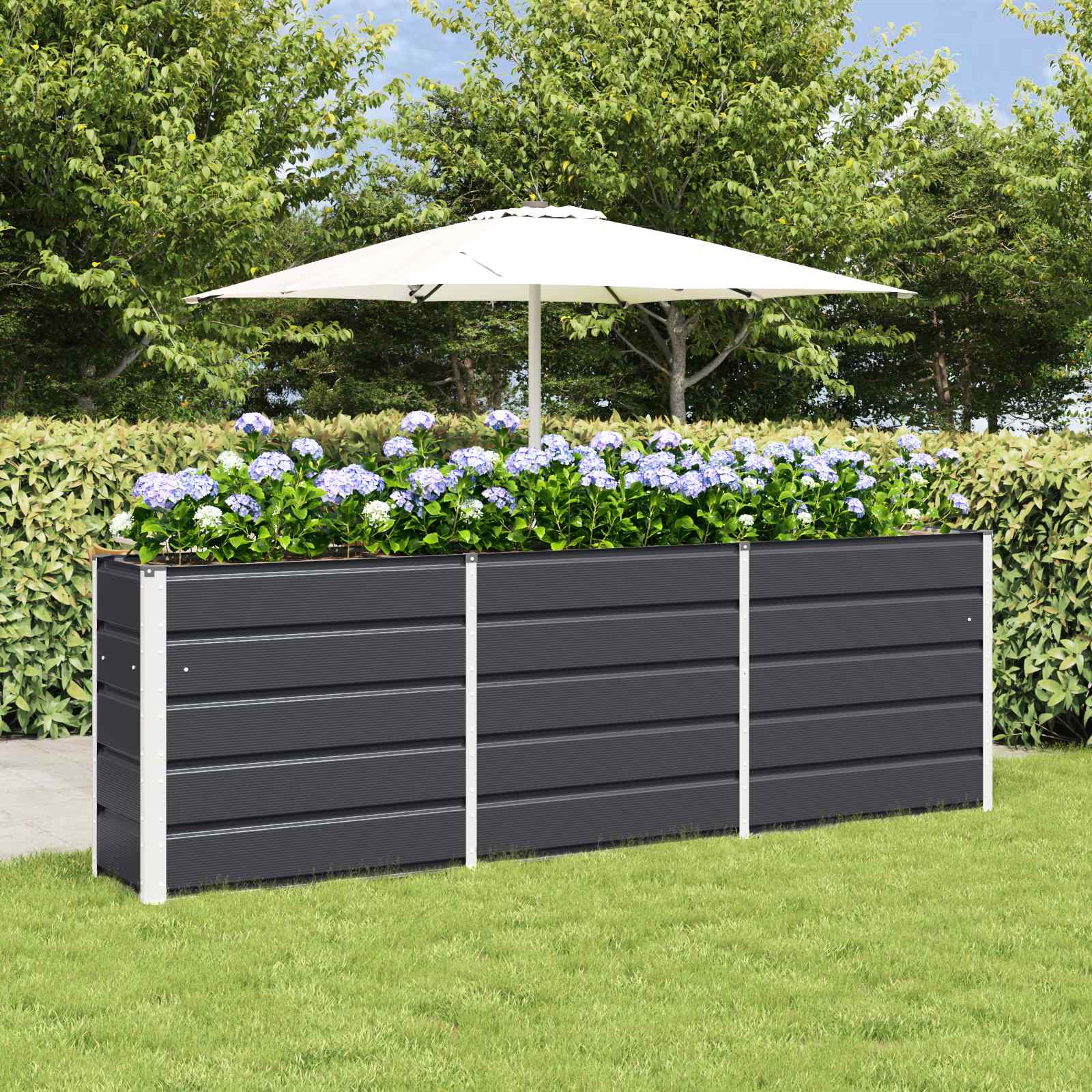 vidaXL Donica Antracyt 240 x 40 x 75 cm Stal