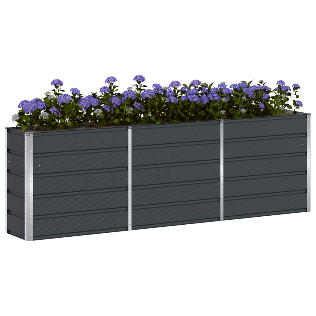 vidaXL Donica Antracyt 240 x 40 x 75 cm Stal
