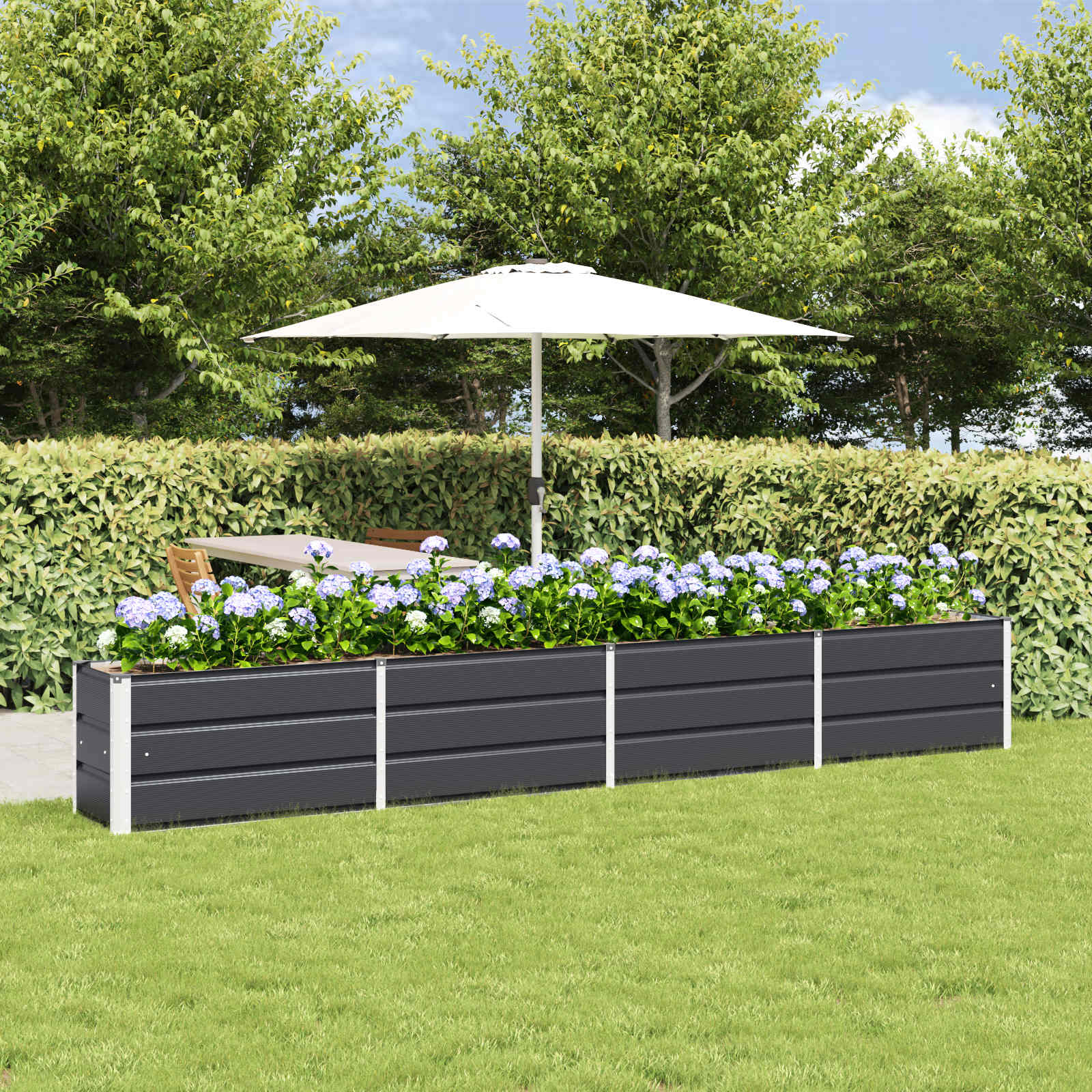 vidaXL Donica Antracyt 320 x 40 x 45 cm Stal