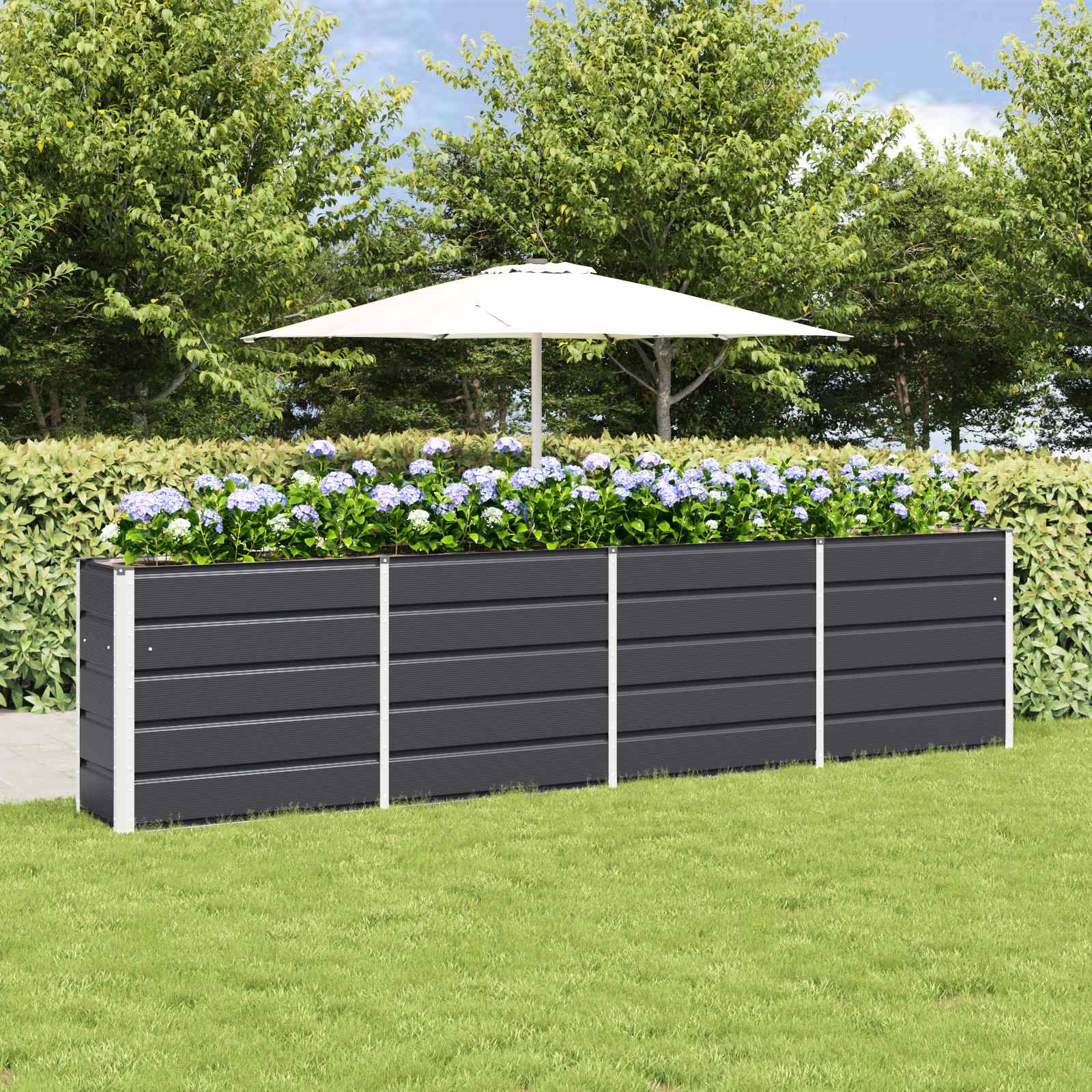 vidaXL Donica Antracyt 320 x 40 x 75 cm Stal
