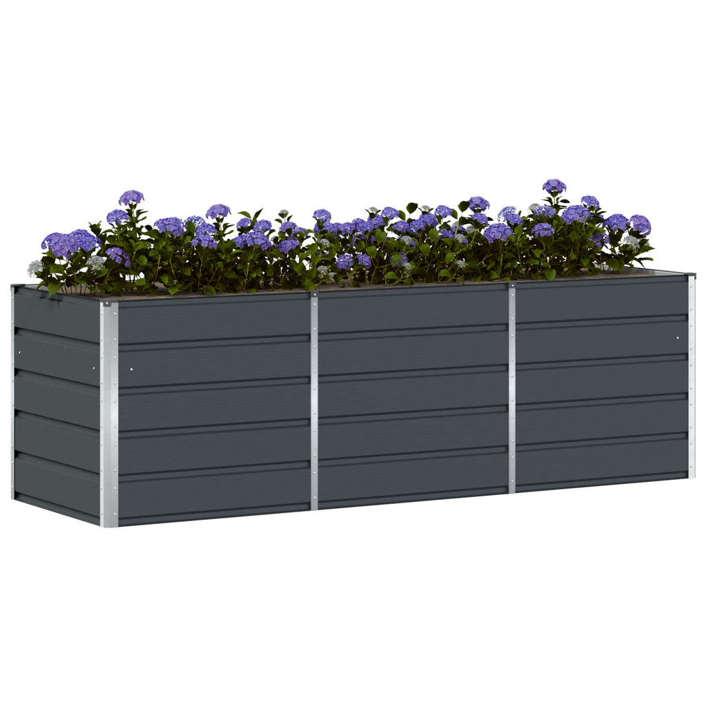 vidaXL Donica Antracyt 240 x 80 x 75 cm Stal
