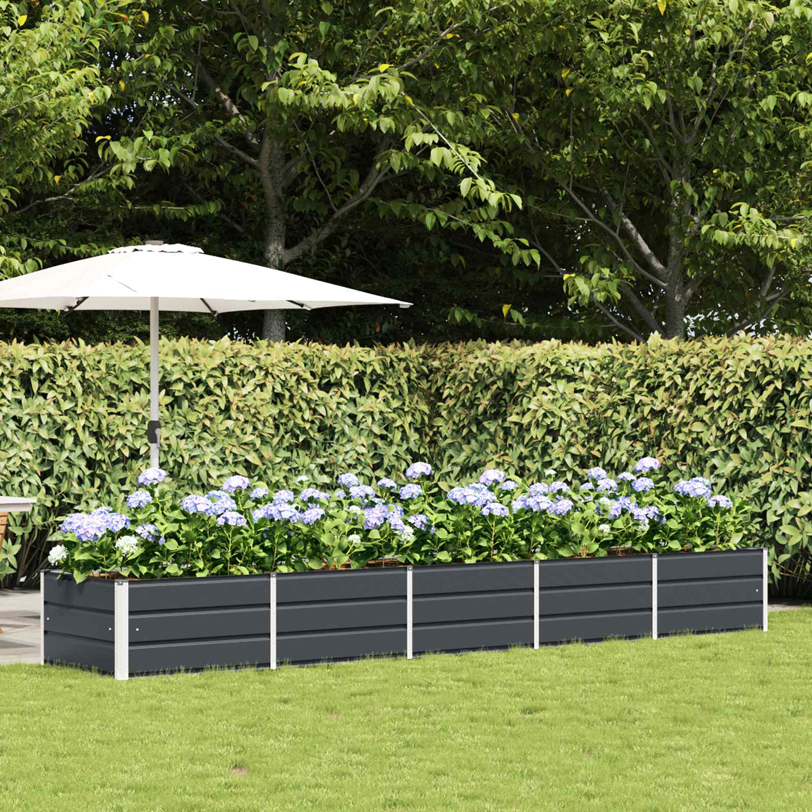 vidaXL Donica Antracyt 400 x 80 x 45 cm Stal