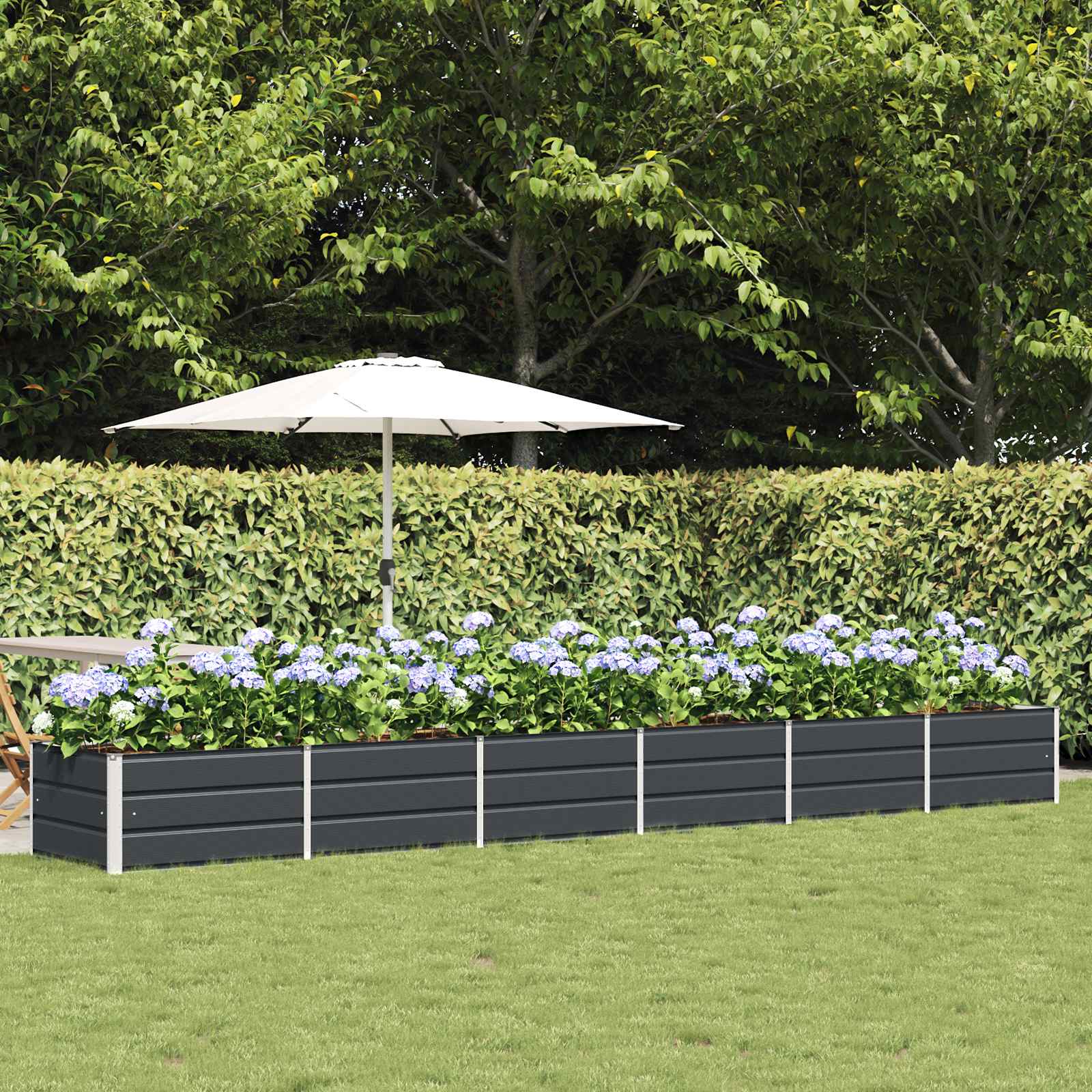 vidaXL Donica Antracyt 480 x 80 x 45 cm Stal