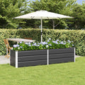 vidaXL Donica Antracyt 195 x 50 x 45 cm Stal Galwanizowana
