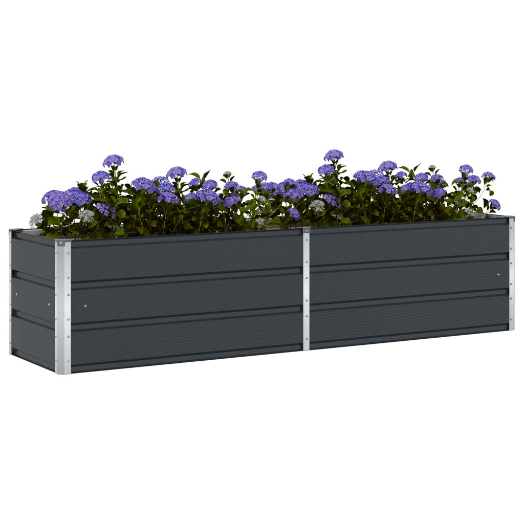 vidaXL Donica Antracyt 195 x 50 x 45 cm Stal Galwanizowana
