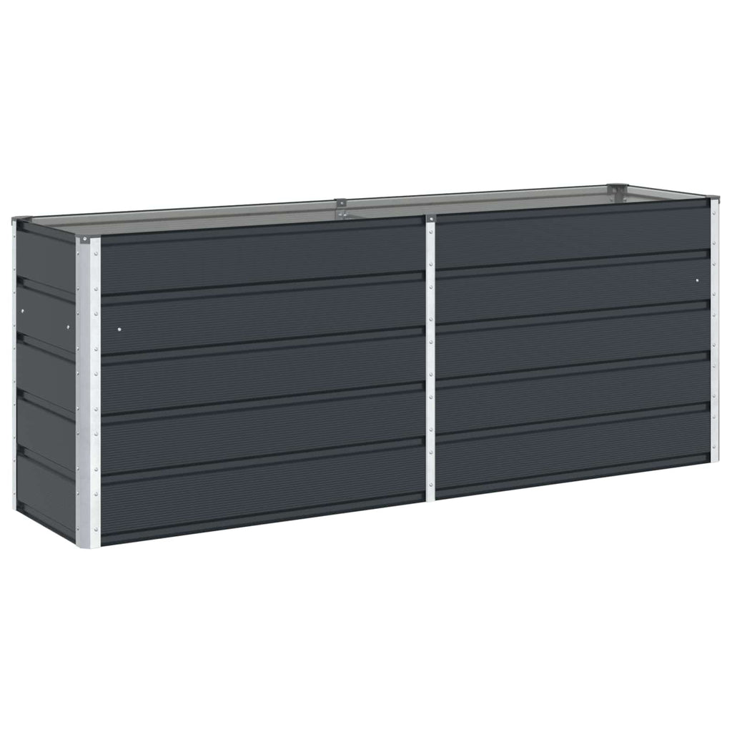 vidaXL Donica Antracyt 195 x 50 x 75 cm Stal Galwanizowana