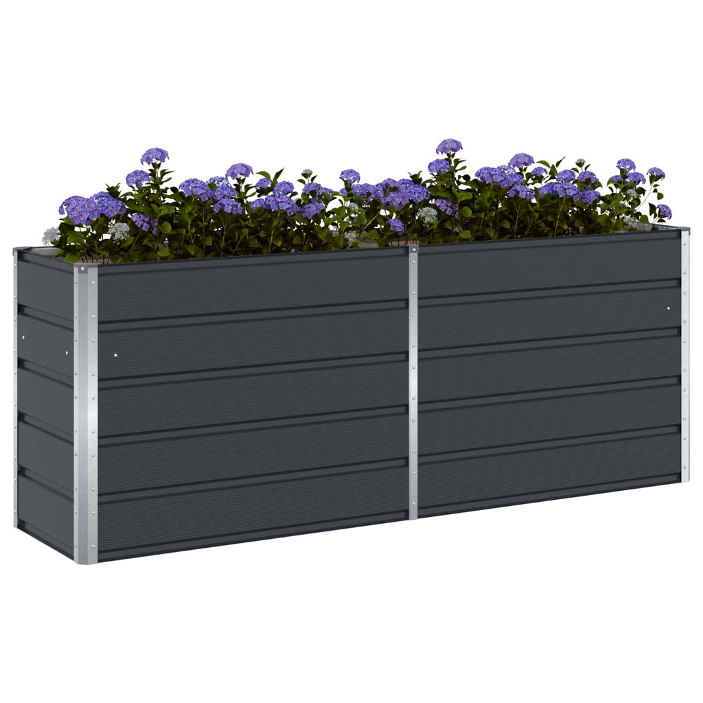 vidaXL Donica Antracyt 195 x 50 x 75 cm Stal Galwanizowana