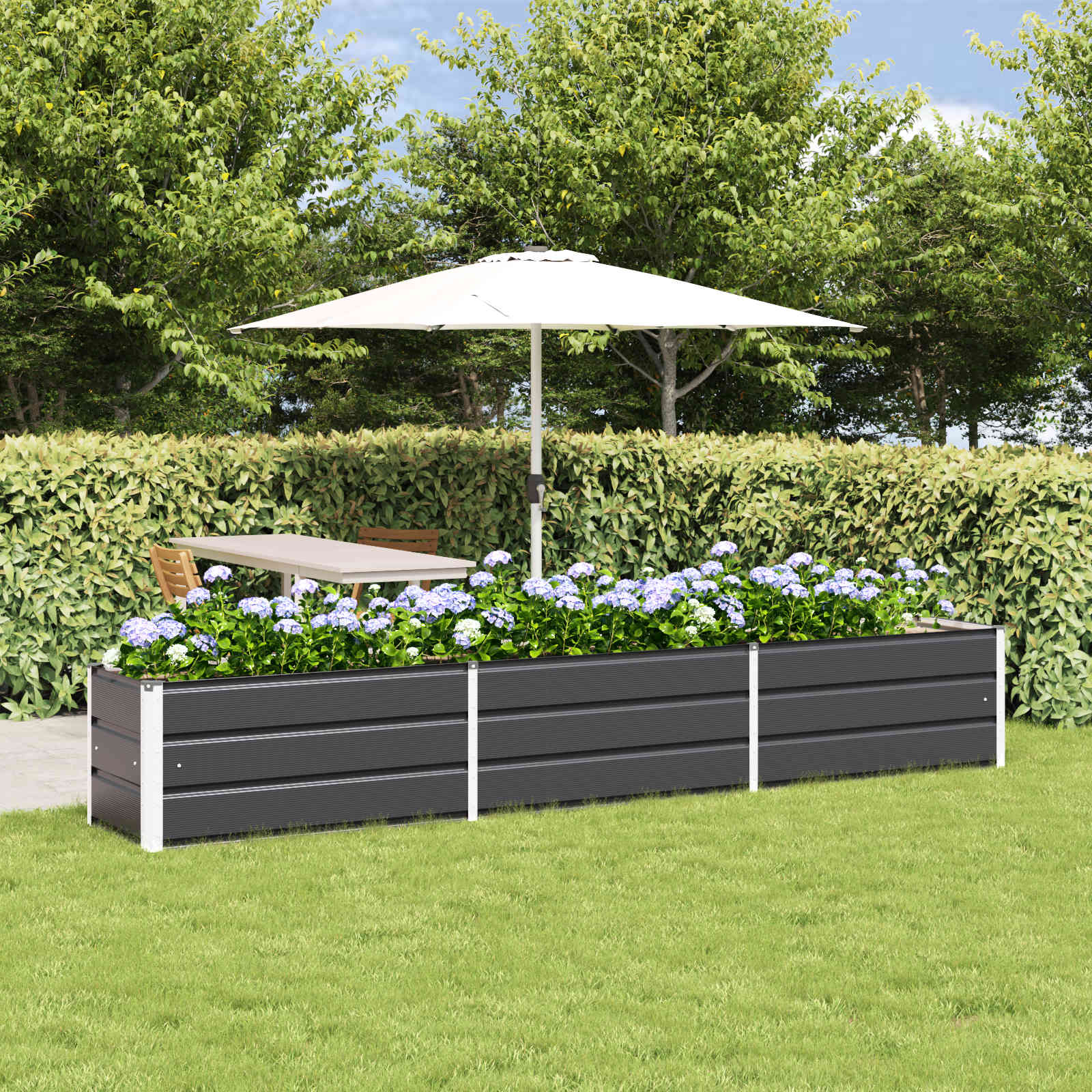 vidaXL Donica Antracyt 290 x 50 x 45 cm Stal Galwanizowana