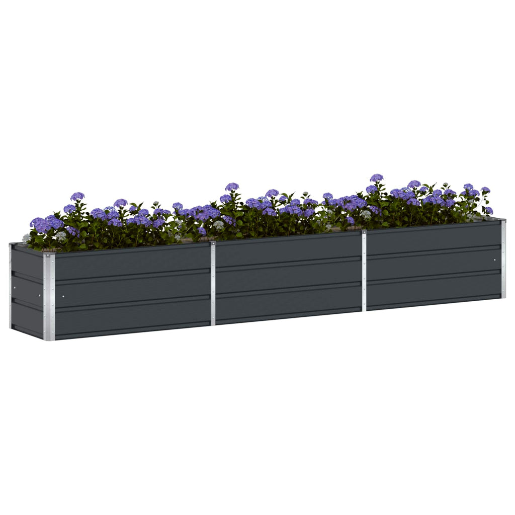 vidaXL Donica Antracyt 290 x 50 x 45 cm Stal Galwanizowana