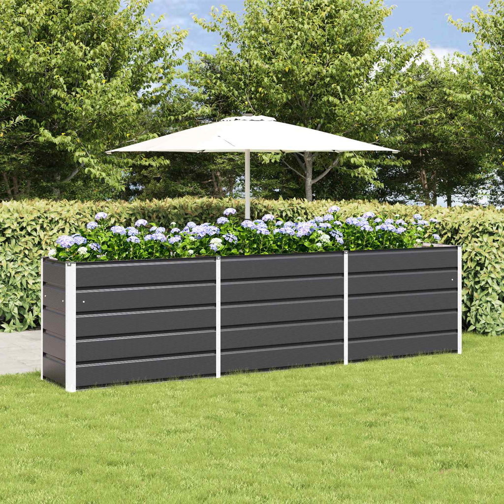 vidaXL Donica Antracyt 290 x 50 x 75 cm Stal Galwanizowana