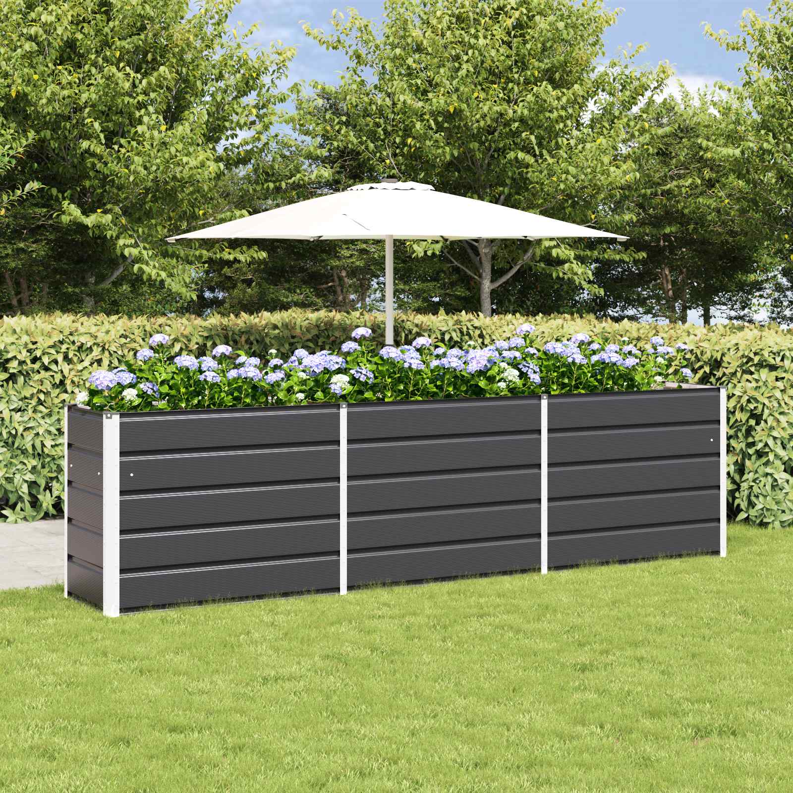 vidaXL Donica Antracyt 290 x 50 x 75 cm Stal Galwanizowana