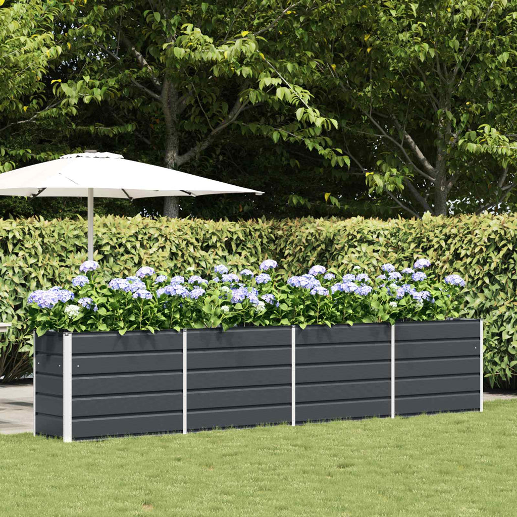 vidaXL Donica Antracyt 385 x 50 x 75 cm Stal Galwanizowana