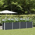 vidaXL Donica Antracyt 385 x 50 x 75 cm Stal Galwanizowana