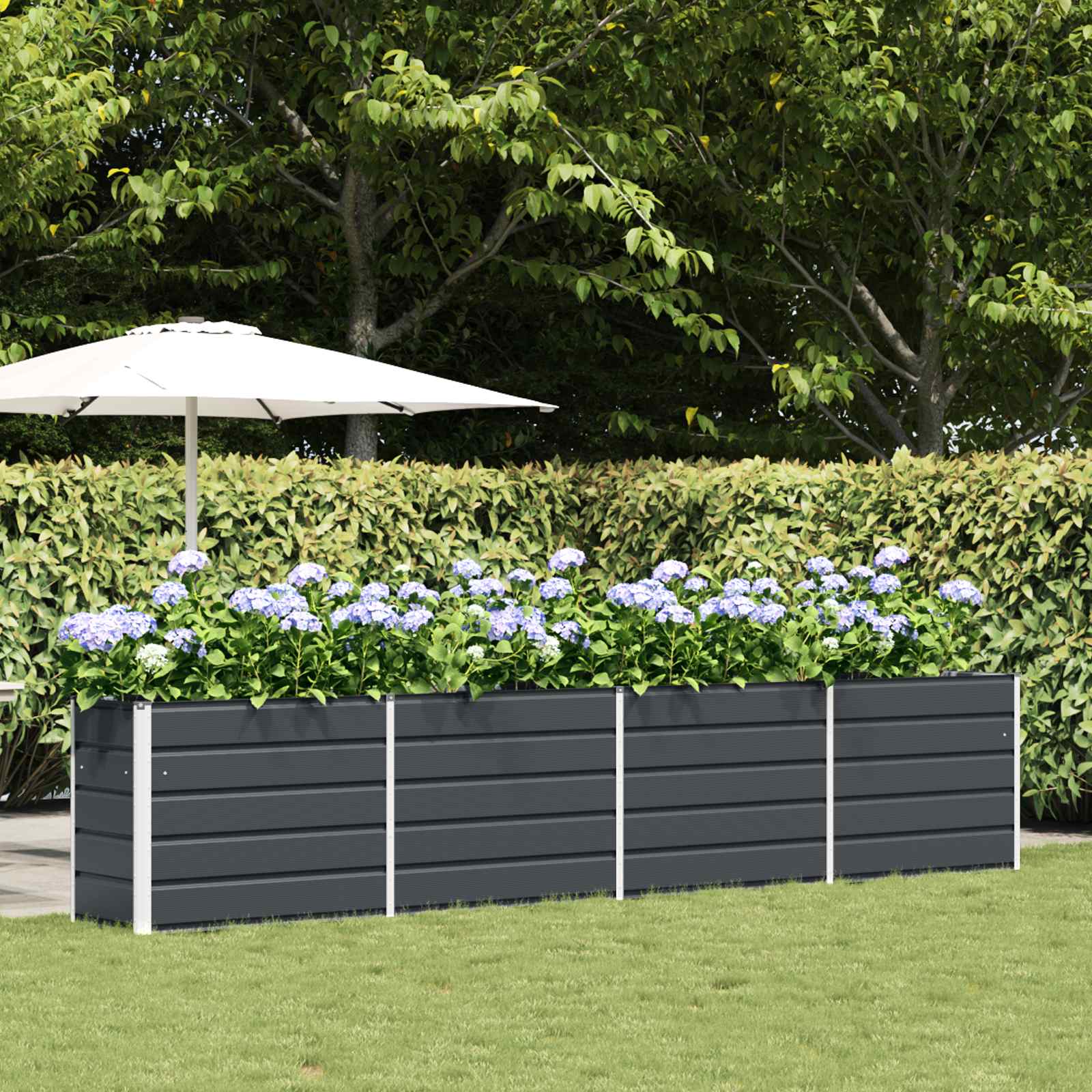 vidaXL Donica Antracyt 385 x 50 x 75 cm Stal Galwanizowana