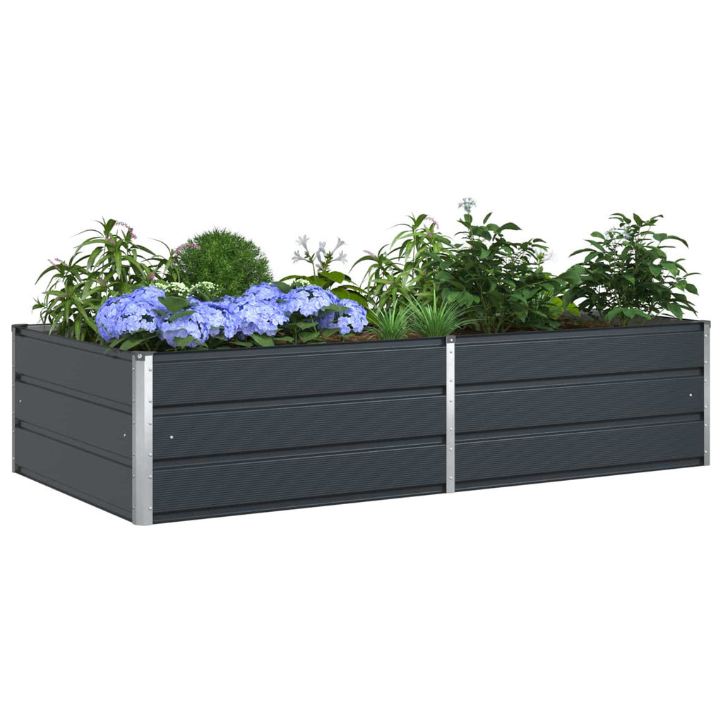 vidaXL Donica Antracyt 195 x 100 x 45 cm Stal Galwanizowana