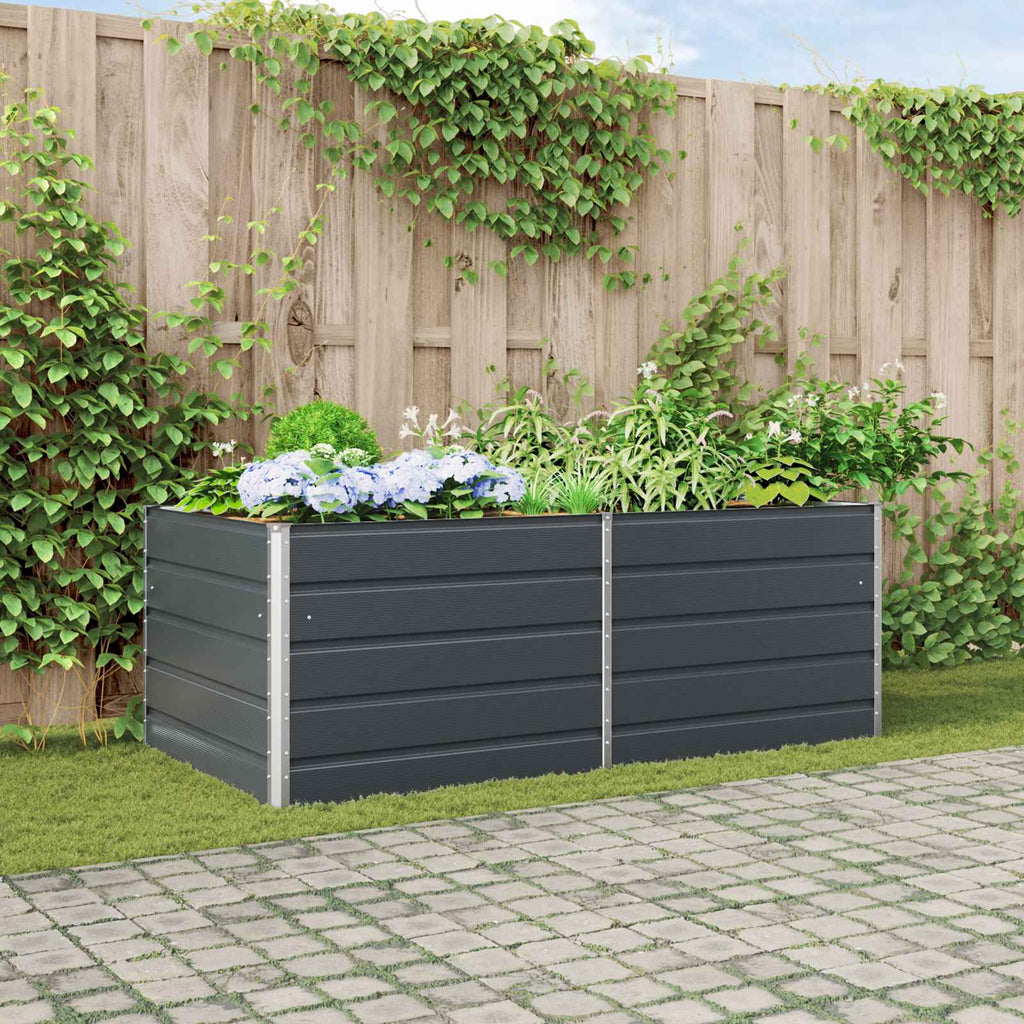 vidaXL Donica Antracyt 195 x 100 x 75 cm Stal Galwanizowana