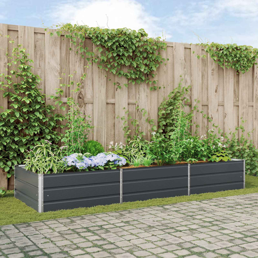 vidaXL Donica Antracyt 290 x 100 x 45 cm Stal Galwanizowana