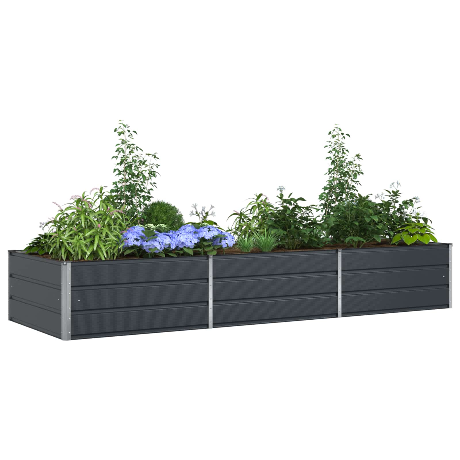 vidaXL Donica Antracyt 290 x 100 x 45 cm Stal Galwanizowana