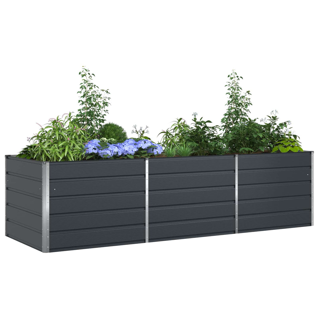 vidaXL Donica Antracyt 290 x 100 x 75 cm Stal Galwanizowana
