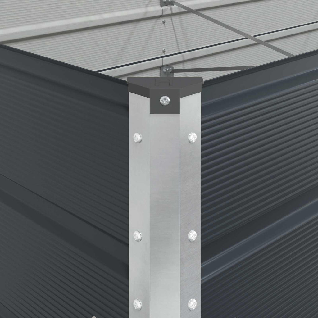 vidaXL Donica Antracyt 385 x 100 x 45 cm Stal Galwanizowana
