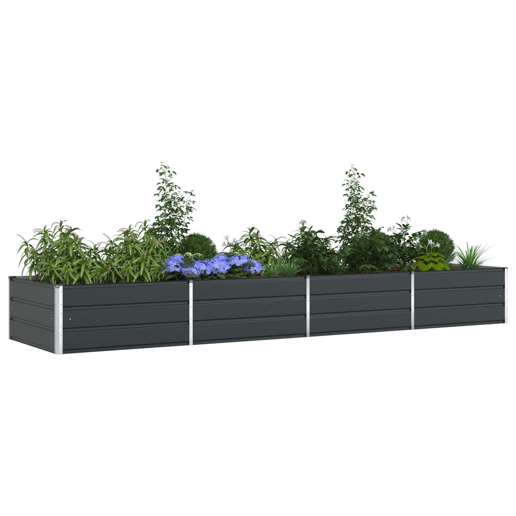 vidaXL Donica Antracyt 385 x 100 x 45 cm Stal Galwanizowana