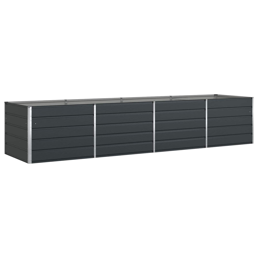 vidaXL Donica Antracyt 385 x 100 x 75 cm Stal Galwanizowana