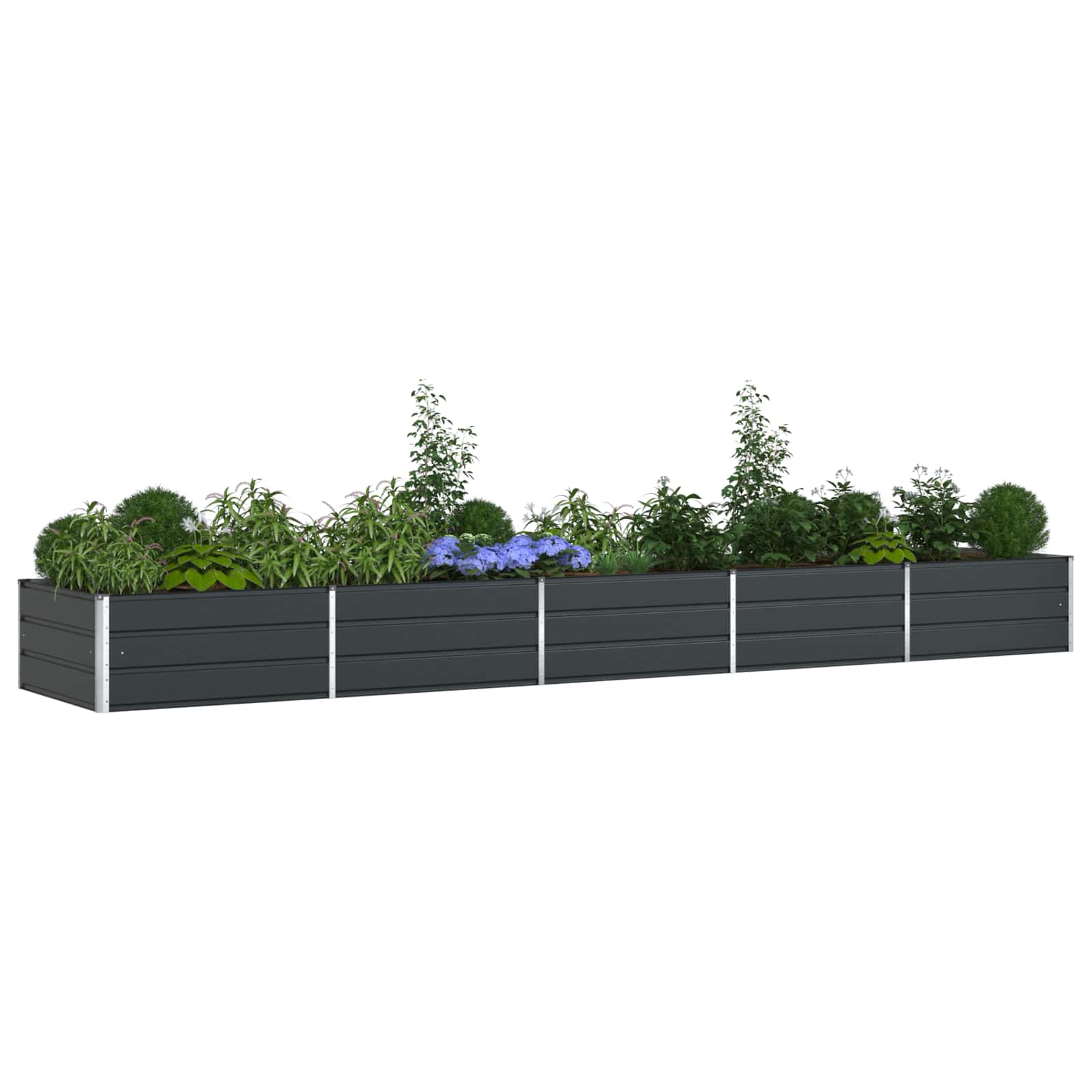 vidaXL Donica Antracyt 480 x 100 x 45 cm Stal Galwanizowana