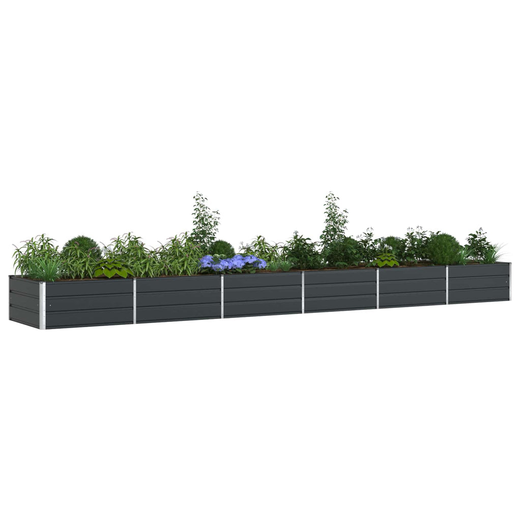 vidaXL Donica Antracyt 580 x 100 x 45 cm Stal Galwanizowana