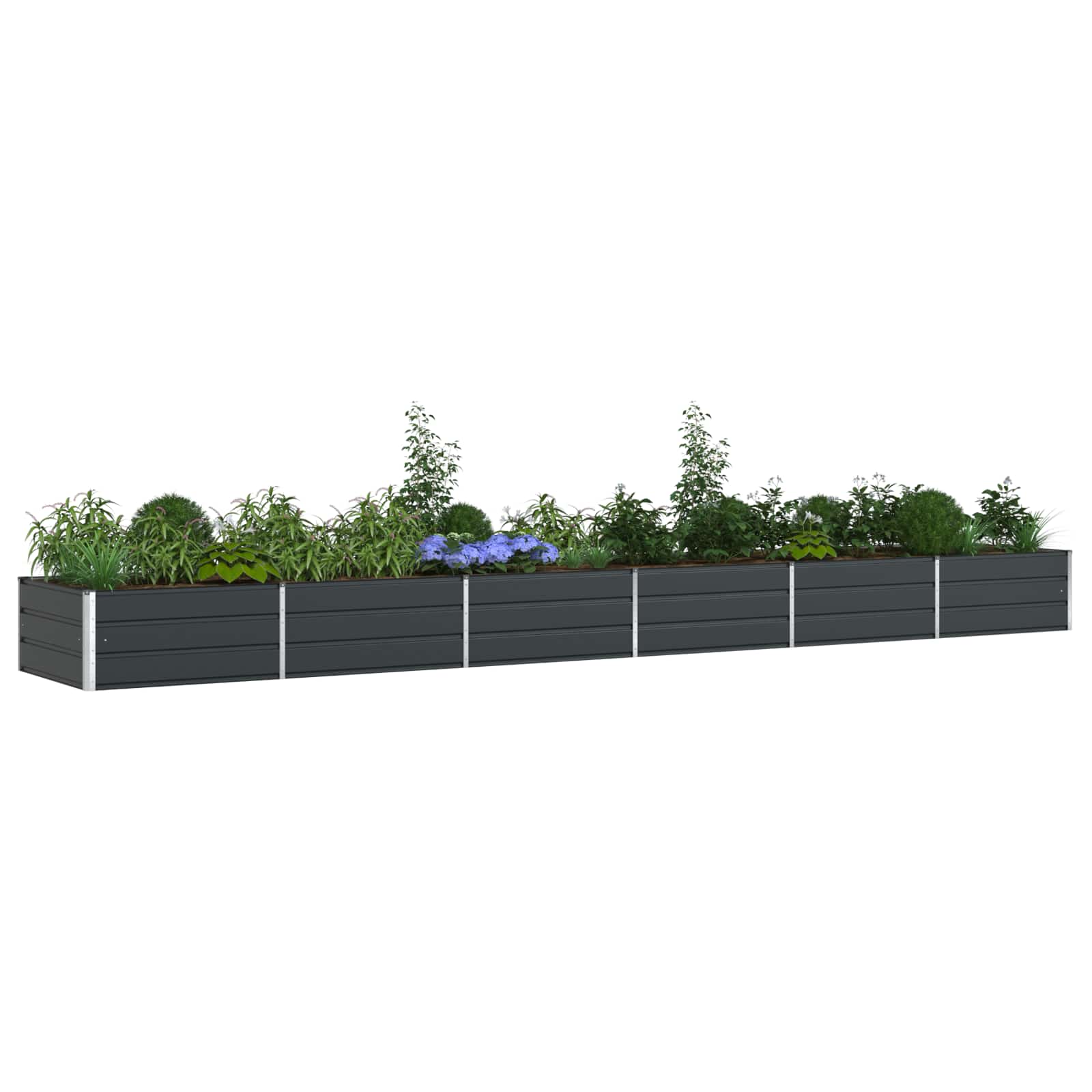 vidaXL Donica Antracyt 580 x 100 x 45 cm Stal Galwanizowana