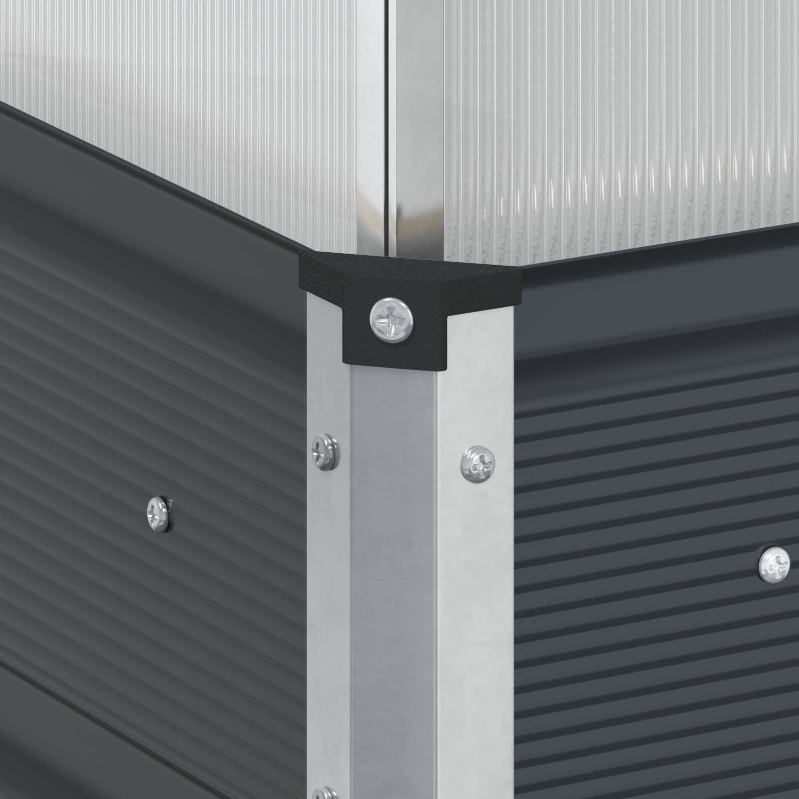 vidaXL Donica Antracyt 100 x 100 x 77 cm Stal Galwanizowana