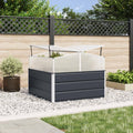 vidaXL Donica Antracyt 100 x 100 x 77 cm Stal Galwanizowana